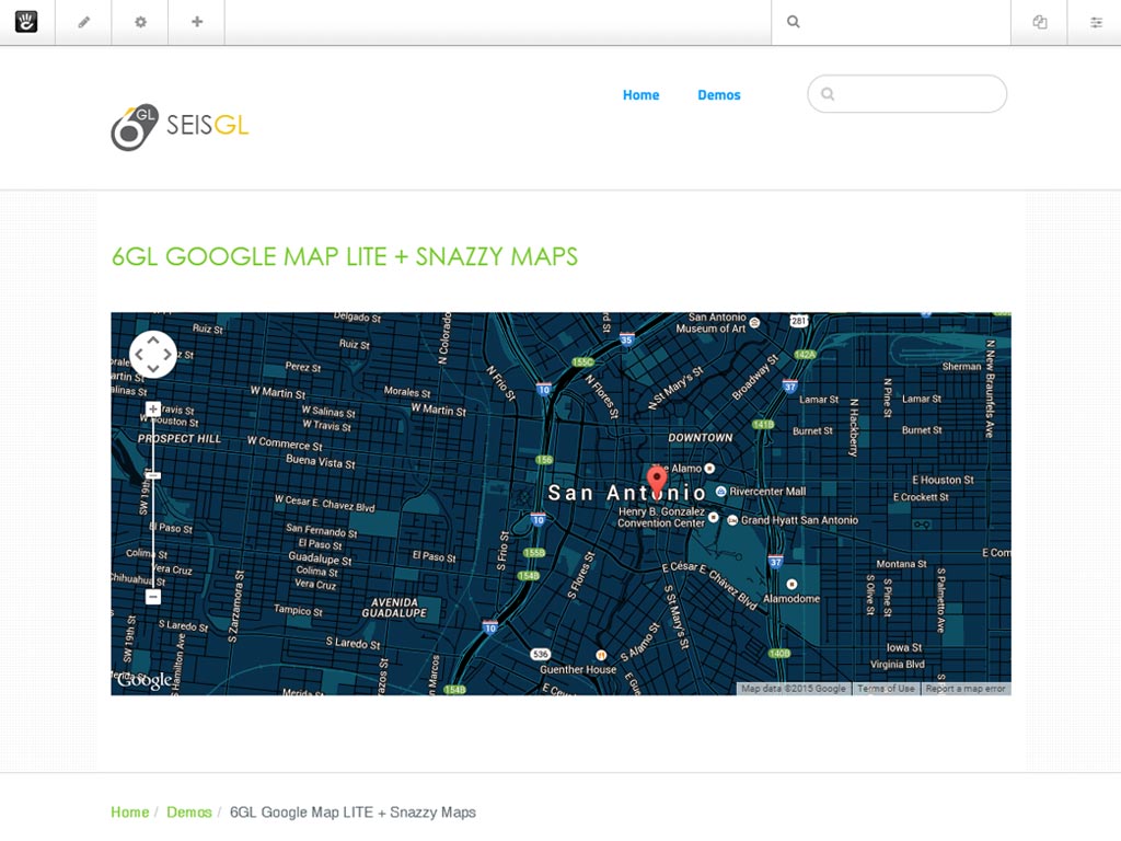 6GL Google Map LITE + Snazzy Maps - Concrete CMS